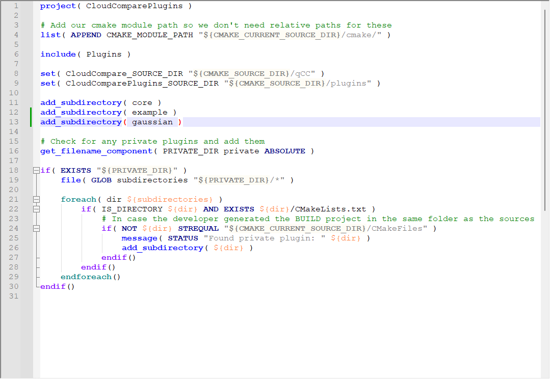 plugins文件夹下Cmakelist.txt